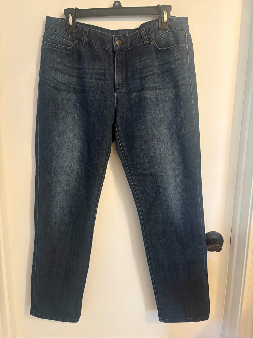 Michael Kors Dark Blue Women's Straight-Leg Jeans, 27 inch inseam, size 8